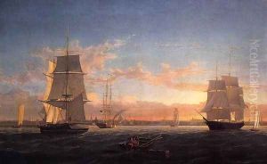 Boston Harbor at Sunser I by Fitz Hugh Lane