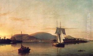 Camden Mountains from the South Entrance to the Harbor 1859 by Fitz Hugh Lane