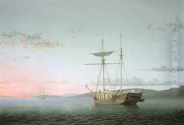 Lumber Schooners at Evening on Penobscot Bay 1860 - view 1