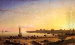 Stage Fort across Gloucester Harbor by Fitz Hugh Lane