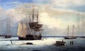 Ships in Ice off Ten Pound Island by Fitz Hugh Lane