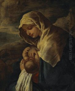 The Madonna Nursing The Christ Child by Paolo di Matteis