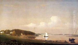 View of Gloucester from 'Brookbank,' the Sawyer Homestead by Fitz Hugh Lane