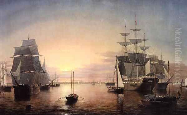 Boston Harbor at Sunset 1850 1855 2 - view 1