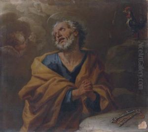 Saint Peter Repenting His Denial Of Christ by Paolo di Matteis