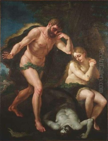 Adam And Eve Crying Over The Dead Body Of Abel - view 1