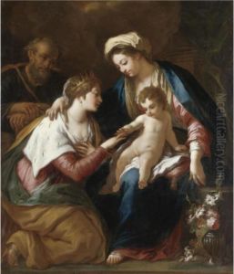 Nozze Mistiche Di Santa Caterina by Paolo di Matteis