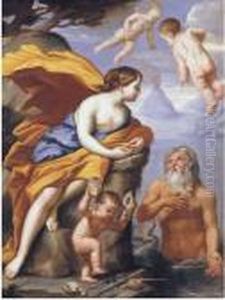 Nettuno, Tritone Ed Anfitrite by Paolo di Matteis