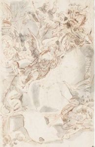 Allegorie De La Renommee Entouree De Putti