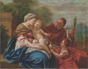 The Holy Family With The Infant Saint John The Baptist by Paolo di Matteis