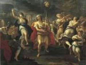 David In Trionfo Festeggiato Dalle Fanciulle Di Israele by Paolo di Matteis