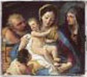The Holy Family With The Infant Saint John The Baptist And Saint Anne by Paolo di Matteis