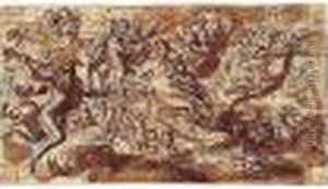 Juno In A Chariot With Cupid And Mercury by Paolo di Matteis