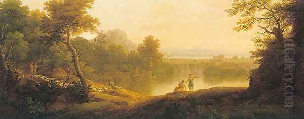 A Pastoral Landscape with Shepherds and their Flocks 1744 - view 1