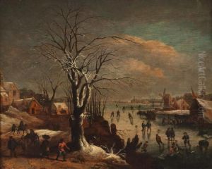 Winterliche Dorflandschaft by Joos De Momper