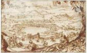 View Of Lake Averno by Joos De Momper