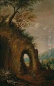 Paesaggio Roccioso Con Un Asinaio by Joos De Momper