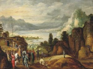 A Mountainous River Landscape With The Legend Of Wilhelm Tell