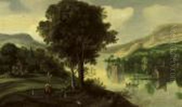 A Wooded River Landscape - view 1