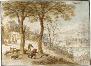 Winter Landscape: December And January by Joos De Momper