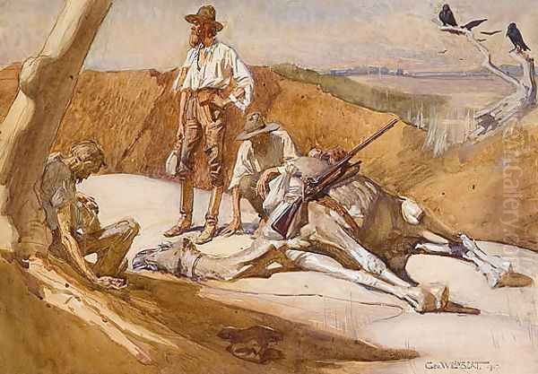 Burke and Wills on the way to Mount Hopeless - view 1