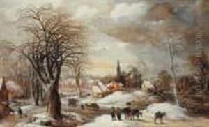 A Winter Landscape by Joos De Momper