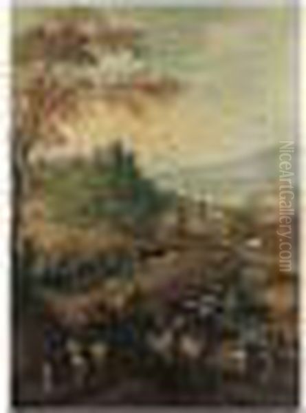A Rocky Landscape With Cattle Travelling On A Road - view 1
