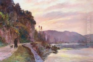 Dordogne,
La Route De La Caveau Soleil Couchant by Francois Richard De Montholon
