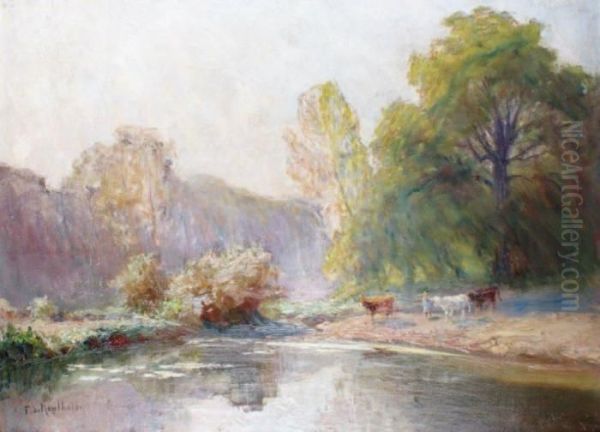 Vaches Au Bord De La Riviere - view 1