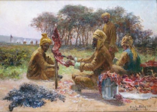 Les Bouchers Sikhs Au Camp Britanniquede Bruyeres Saint-julien Pres De Rouen - view 1