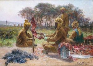 Les Bouchers Sikhs Au Camp Britanniquede Bruyeres Saint-julien Pres De Rouen