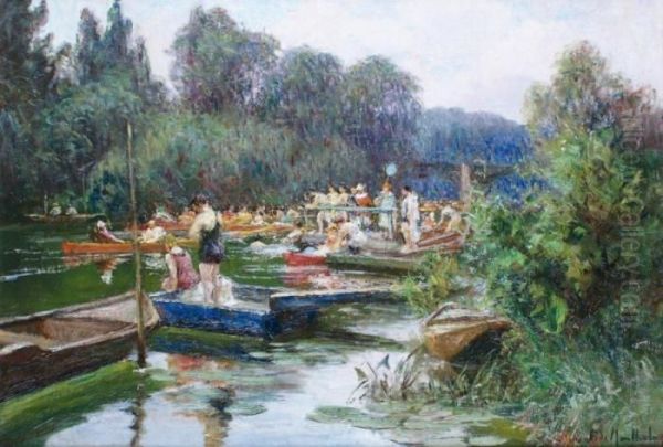 La Baignade Sur La Marne Pres De Lavarenne - view 1