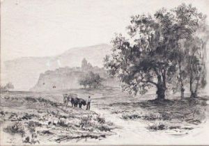 Paysage Du Pays Basque by Francois Richard De Montholon