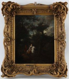 Couple Decavalier En Foret