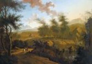 Paesaggio Meridionale Con Cavalieri