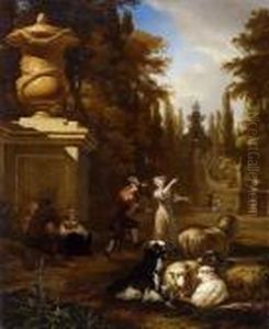 Landliches Fest In Barockem Garten. by Frederick De Moucheron