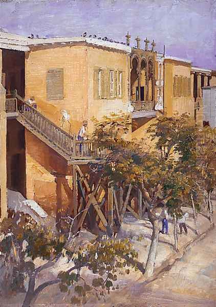 Courtyard, 14th Australian General Hospital, Abbassia - view 1