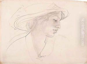 Woman's head by George Lambert