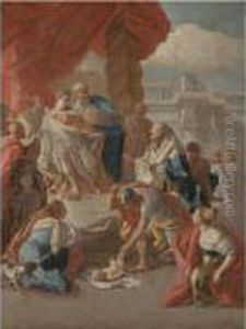 The Judgement Of Solomon by Francesco de Mura