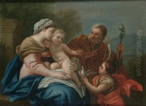 The Holy Family With The Infant Saint John The Baptist by Francesco de Mura
