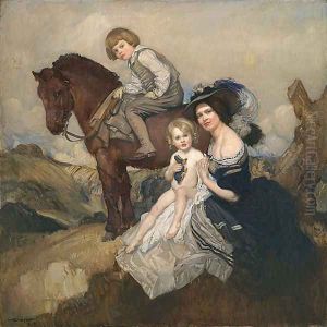 Portrait group (family group) by George Lambert
