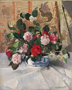 Still life, camellias