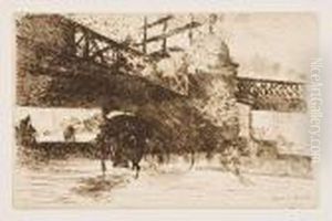 Vue De Londres Sous Un Pont The Chemin De Fer by Giuseppe de Nittis