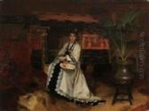 Donna Nel Salotto Orientale by Giuseppe de Nittis