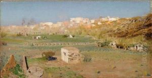 Paesaggio Con Case E Acquedotto (nelle Paludi Di Napoli)