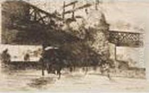 Vue De Londres Sous Un Pont De Chemin De Fer by Giuseppe de Nittis