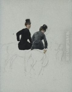 Deux Femmes A Cheval