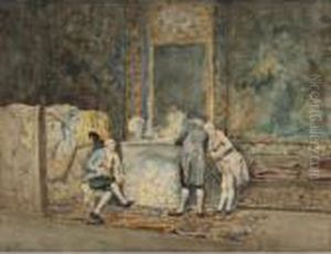 Examining Artful Objects by Giuseppe de Nittis