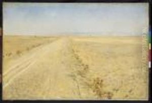 Strada Nel Tavoliere Delle Puglie by Giuseppe de Nittis