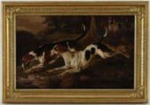 Chiens De Chasse by Charles Olivier De Penne